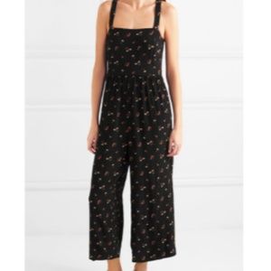 Madewell Smocked Crop Jumpsuit in a size 0